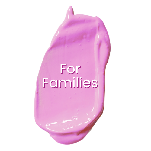 Pink popsicle with the words "For Families" written on it.