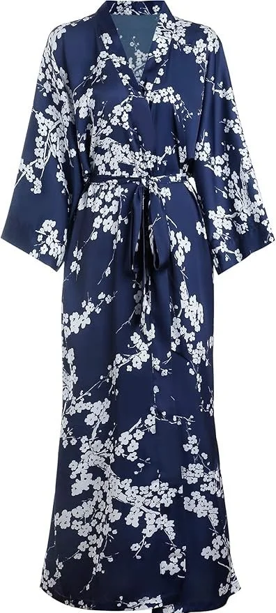  Long Soft Lightweight Silky Kimonos Robe for Women 