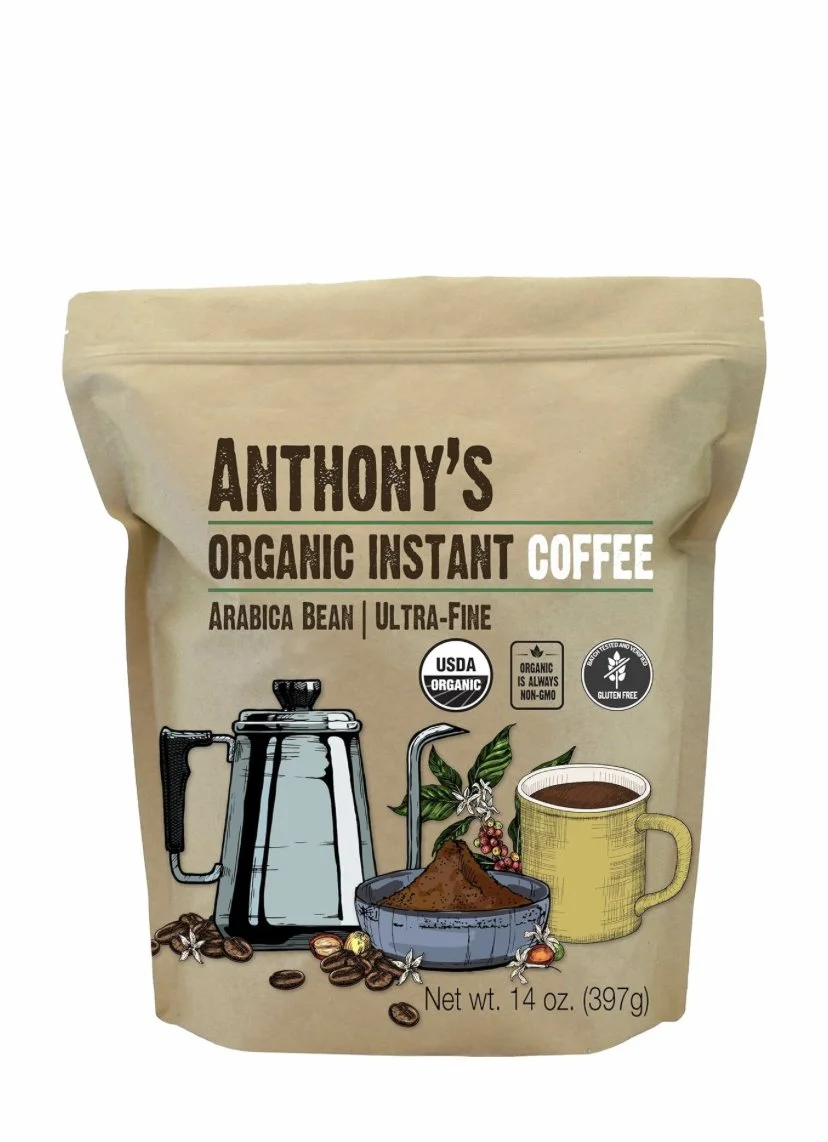  Organic Instant Coffee, Ultra Fine Microground, Gluten Free, Arabica 