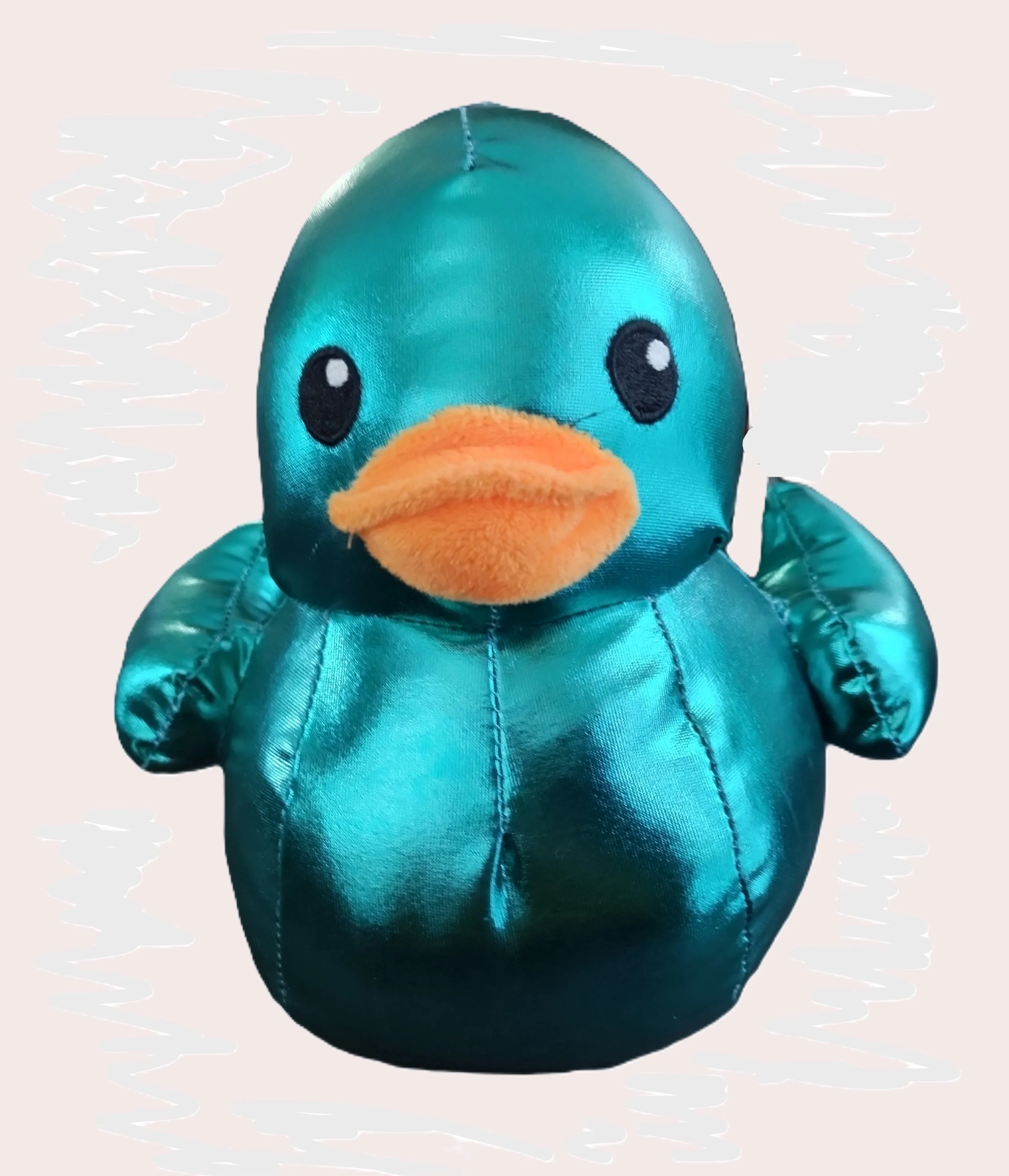 Jumbo Green Shimmery Plush Duck