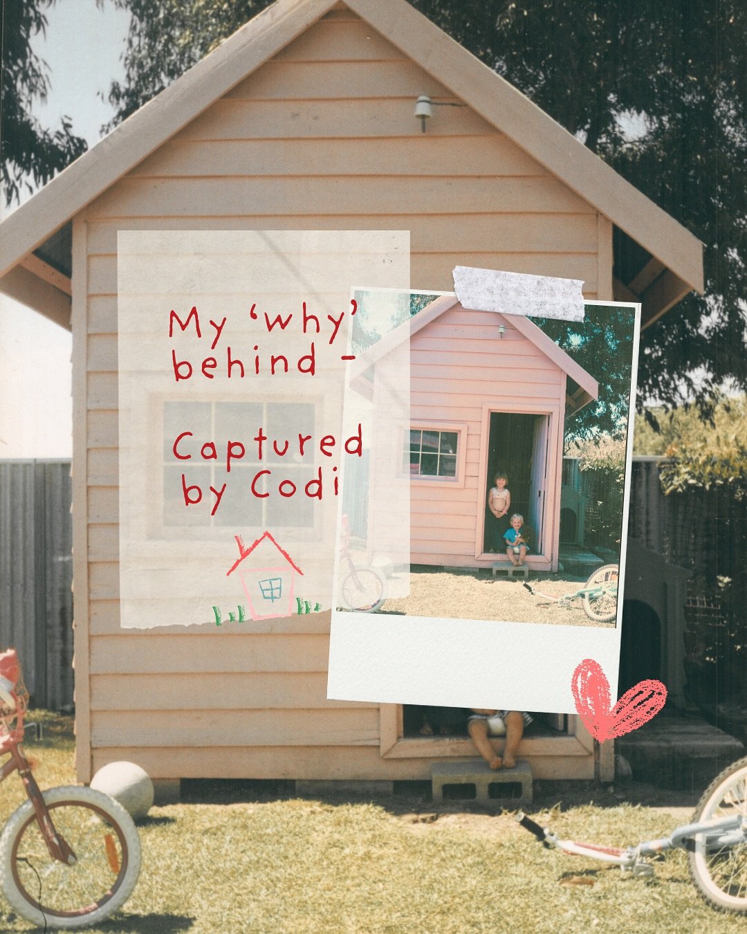 These moments from my childhood weren&rsquo;t fancy or planned, but they&rsquo;re the ones that shaped my memories of love, laughter, and belonging.

That&rsquo;s my why.
That&rsquo;s what Captured by Codi is all about.

Photographing the real, the r