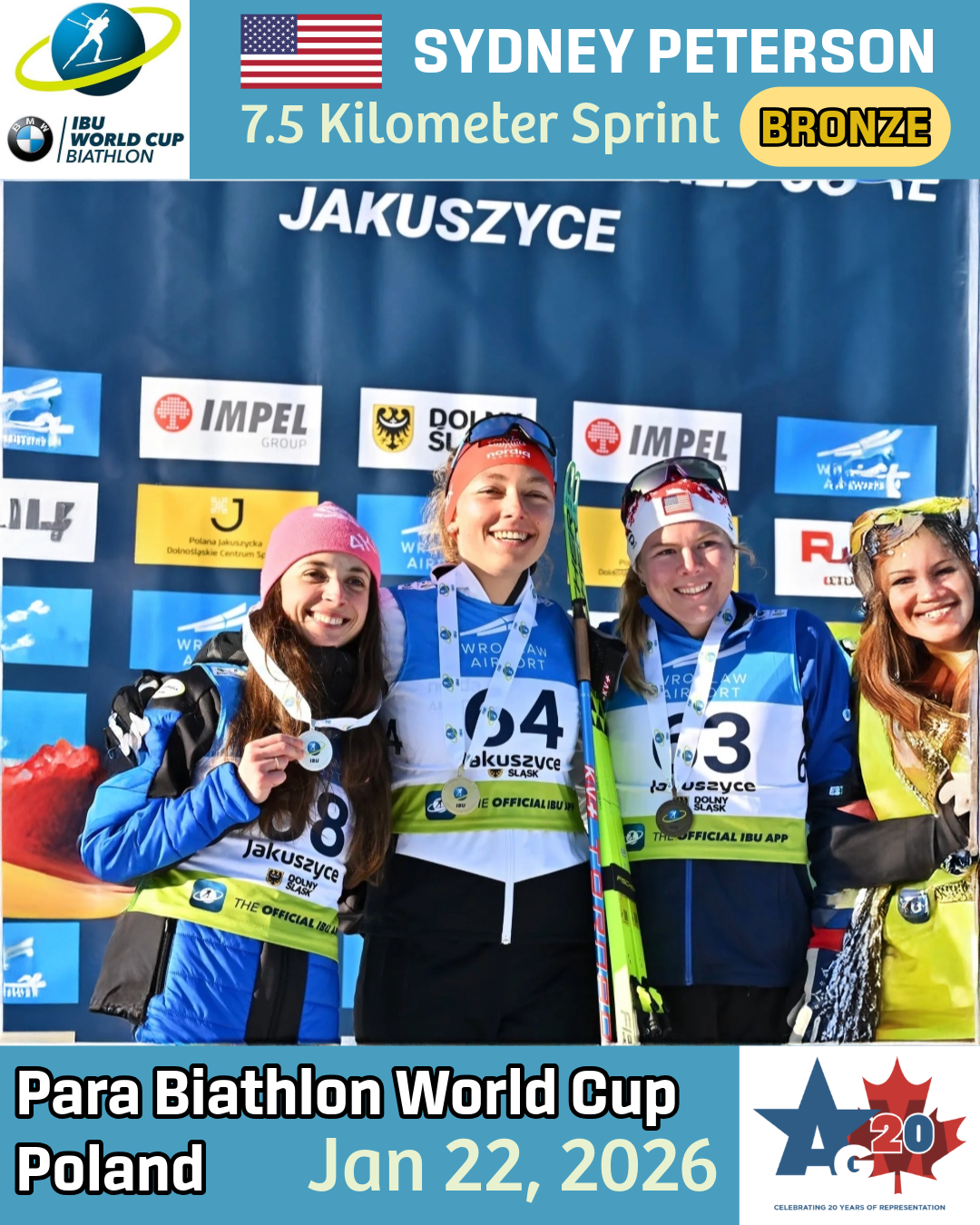 IBU World Cup 7.5 km Sprint Competition sees Sydney Peterson win Bronze