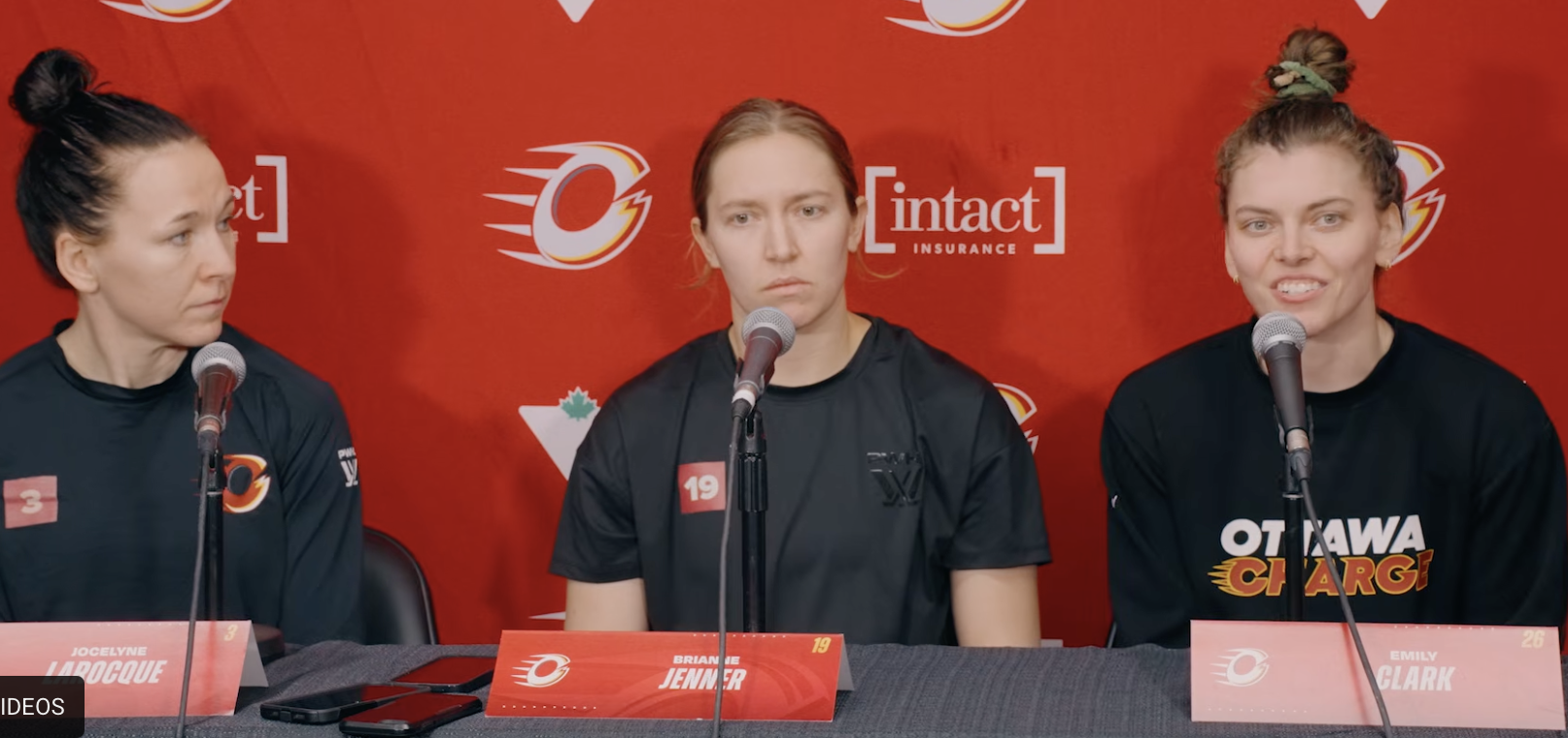 Ottawa Charge -  Emily Clark, Brianne Jenner, Jocelyne Larocque,  Olympic Selection | Press Conference