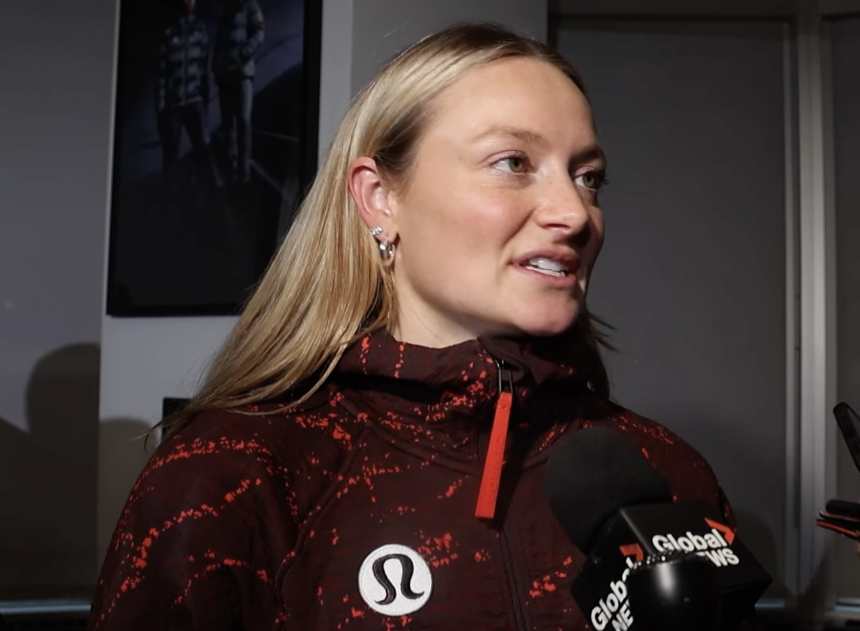 Media Scrum after Canadian Olympic Team announcement for Milano Cortina 2026 with Renata Fast