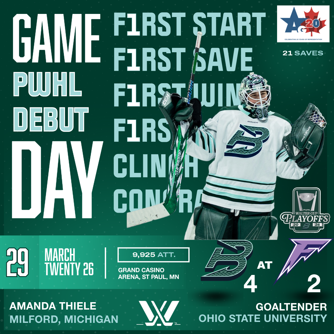 PWHL Debut, no problem for Boston Fleet Rookie Amanda Thiele