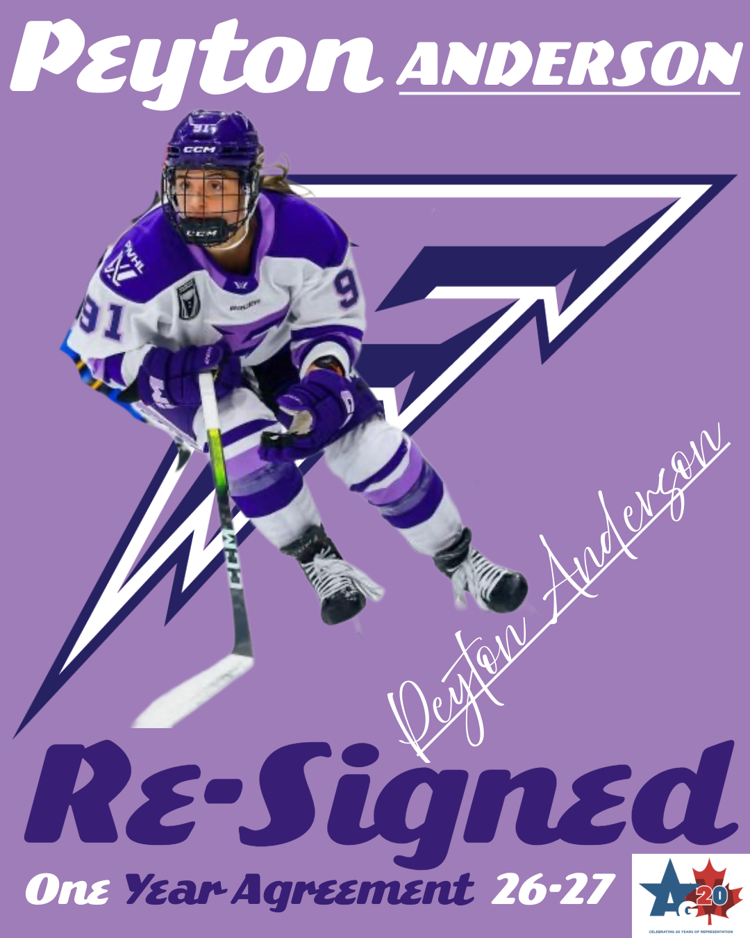 Peyton Anderson re-signs with the Minnesota Frost for the 2026-27 season
