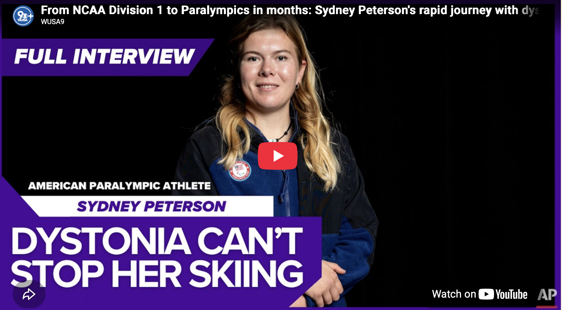 From NCAA Division 1 Skiing to Winter Paralympics in months: Sydney Peterson's rapid journey with dystonia