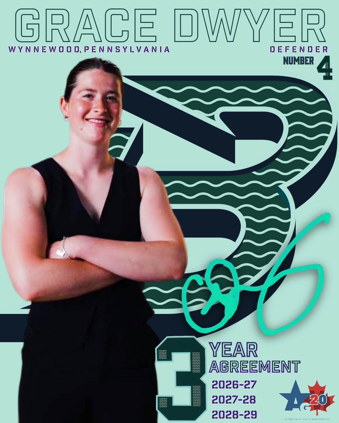 Boston Fleet sign First Round Pick Grace Dwyer to Three Year Deal