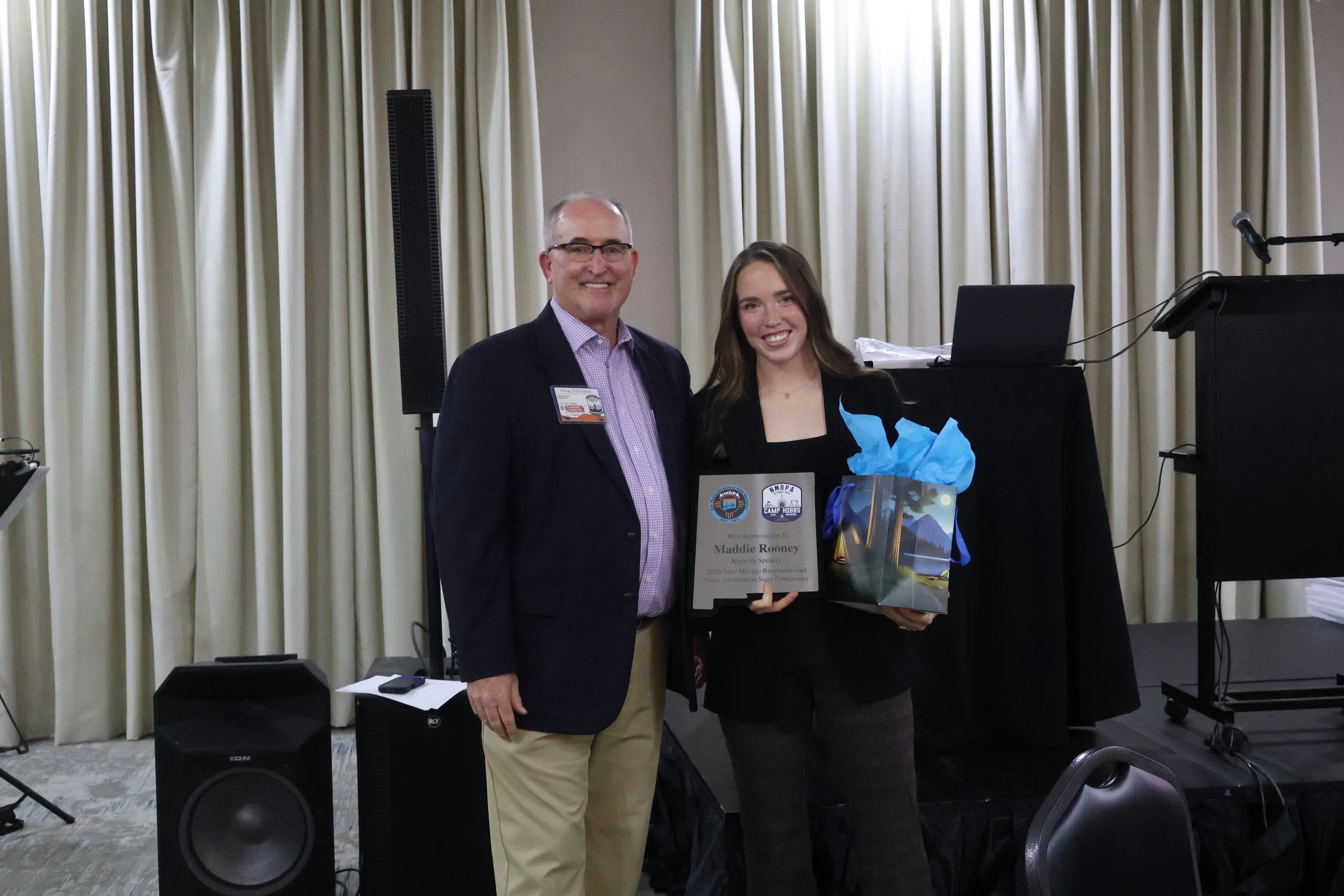 Maddie Rooney gives keynote speech to State of New Mexico Parks and Recreation Association