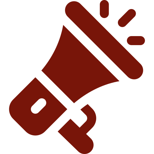 Megaphone icon representing the projection of anger and self-abandonment.