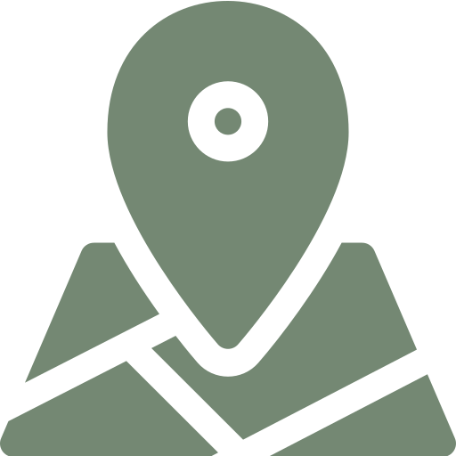 Icon of a map with a location pin