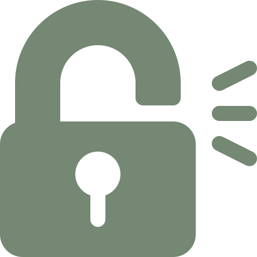 Illustration of a padlock with sound waves indicating unlocking or sound.