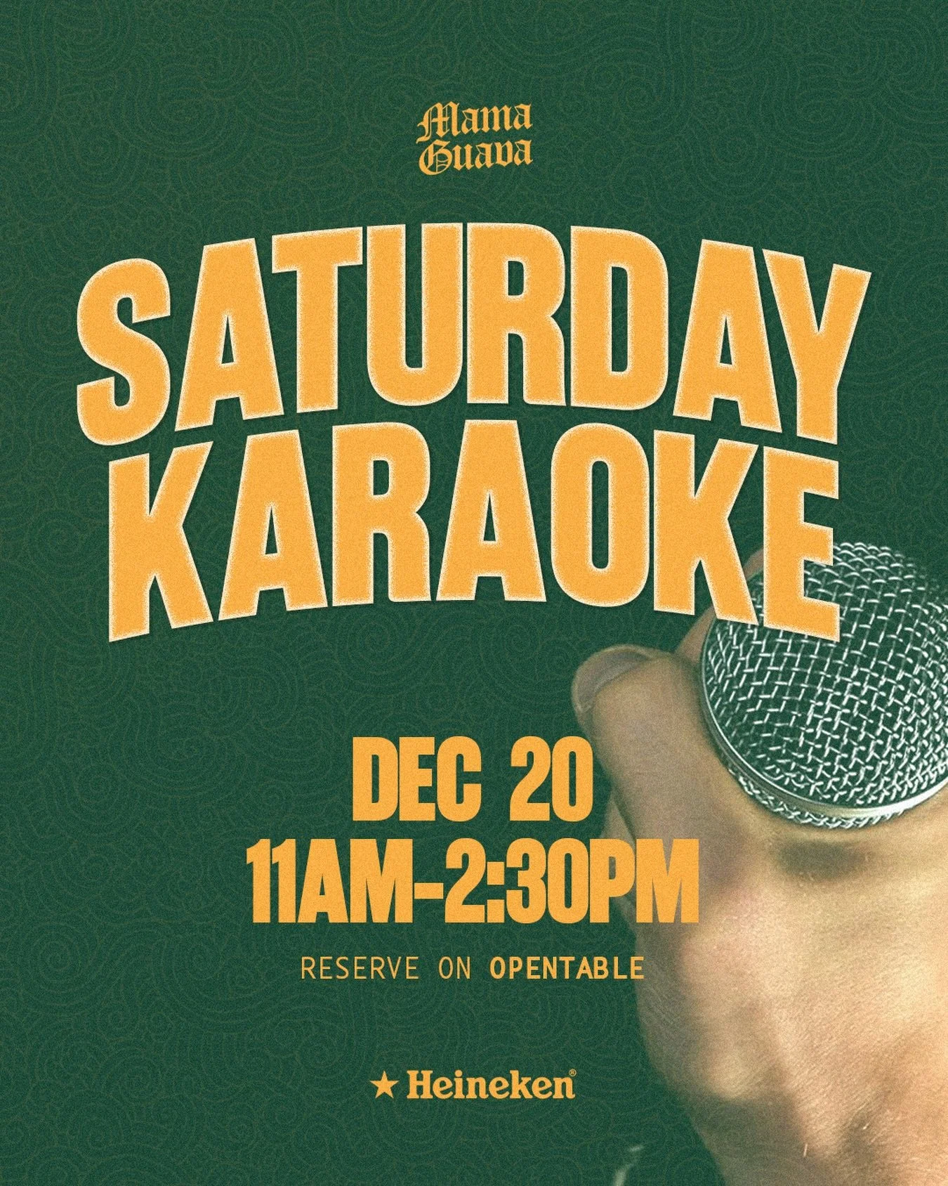 WE&rsquo;RE BACK AT IT AGAIN THIS WEEKEND! 
@heineken for all🍻
Join us for a fun lunch with karaoke, good food, and entertainment.

Reserve in the link in bio.

Hosted by @drazzybaby &amp; @marcocoloco 🕺