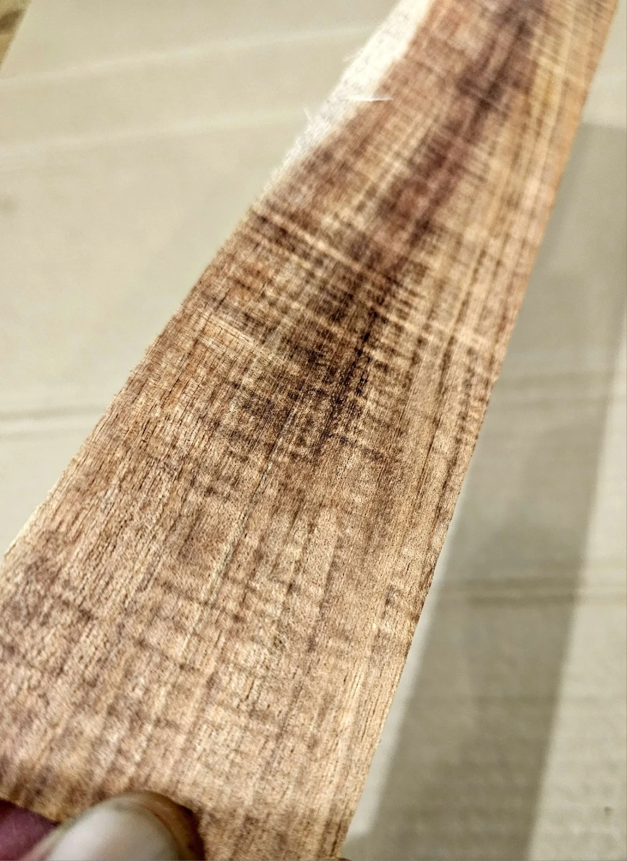 Fiddleback Blackwood alto ukulele fretboard #01