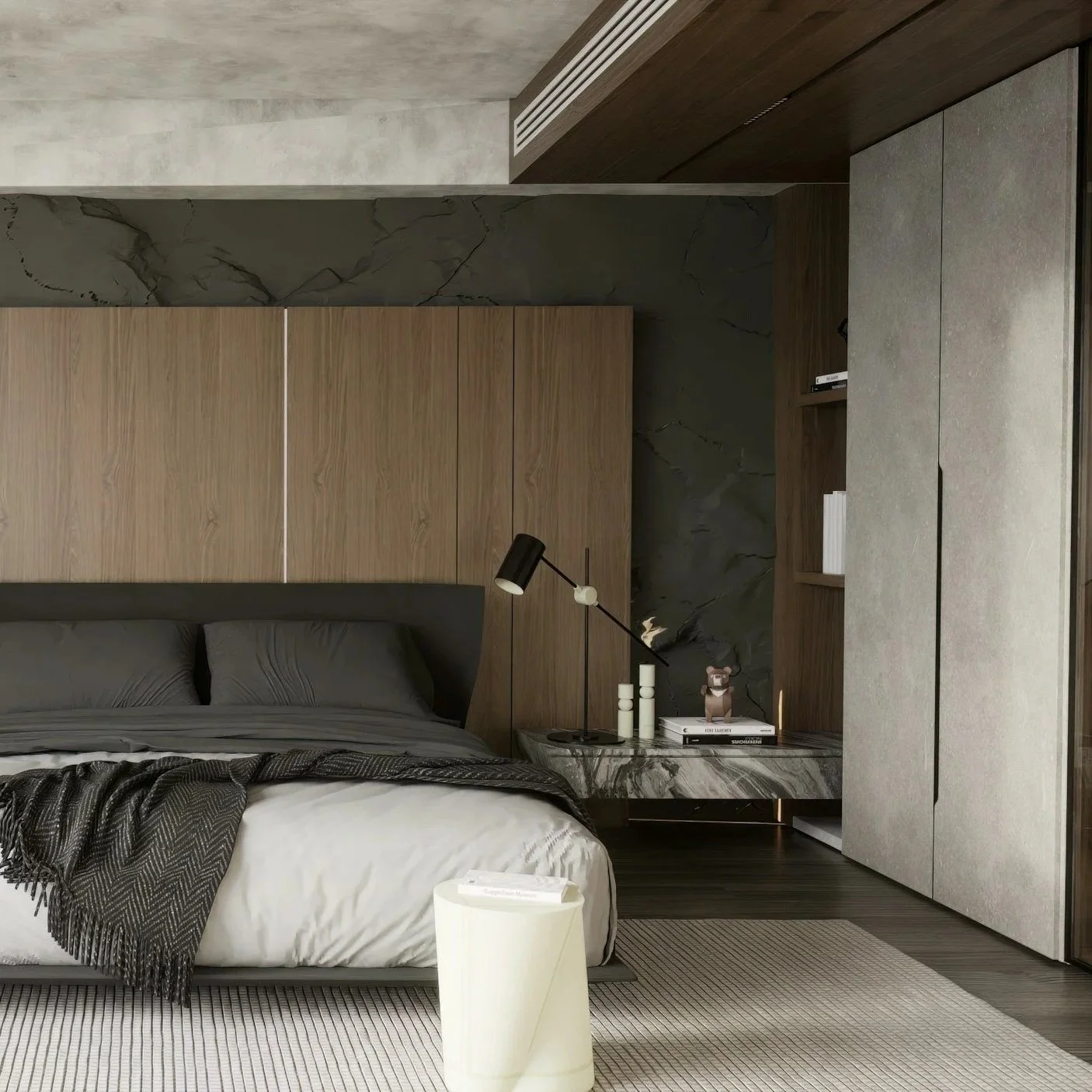 Luxury furnished bedroom in a Divine Rentals Sacramento residence