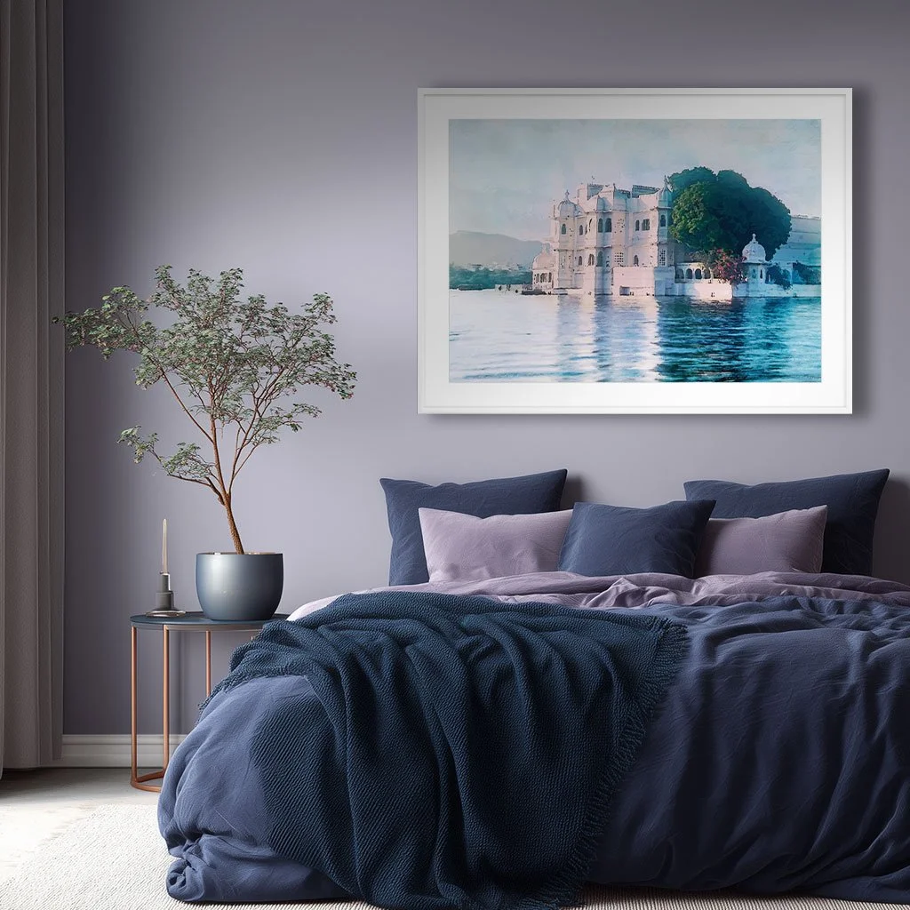 Letter To India art print is a digital watercolour of Lake Palace