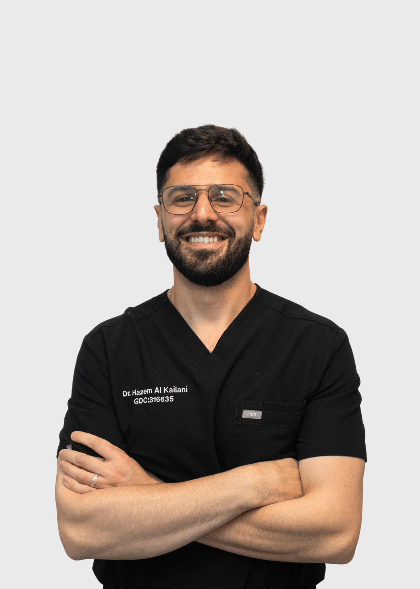 Portrait of Dr Hazem Al Kailani, dentist at KY Dental Studio