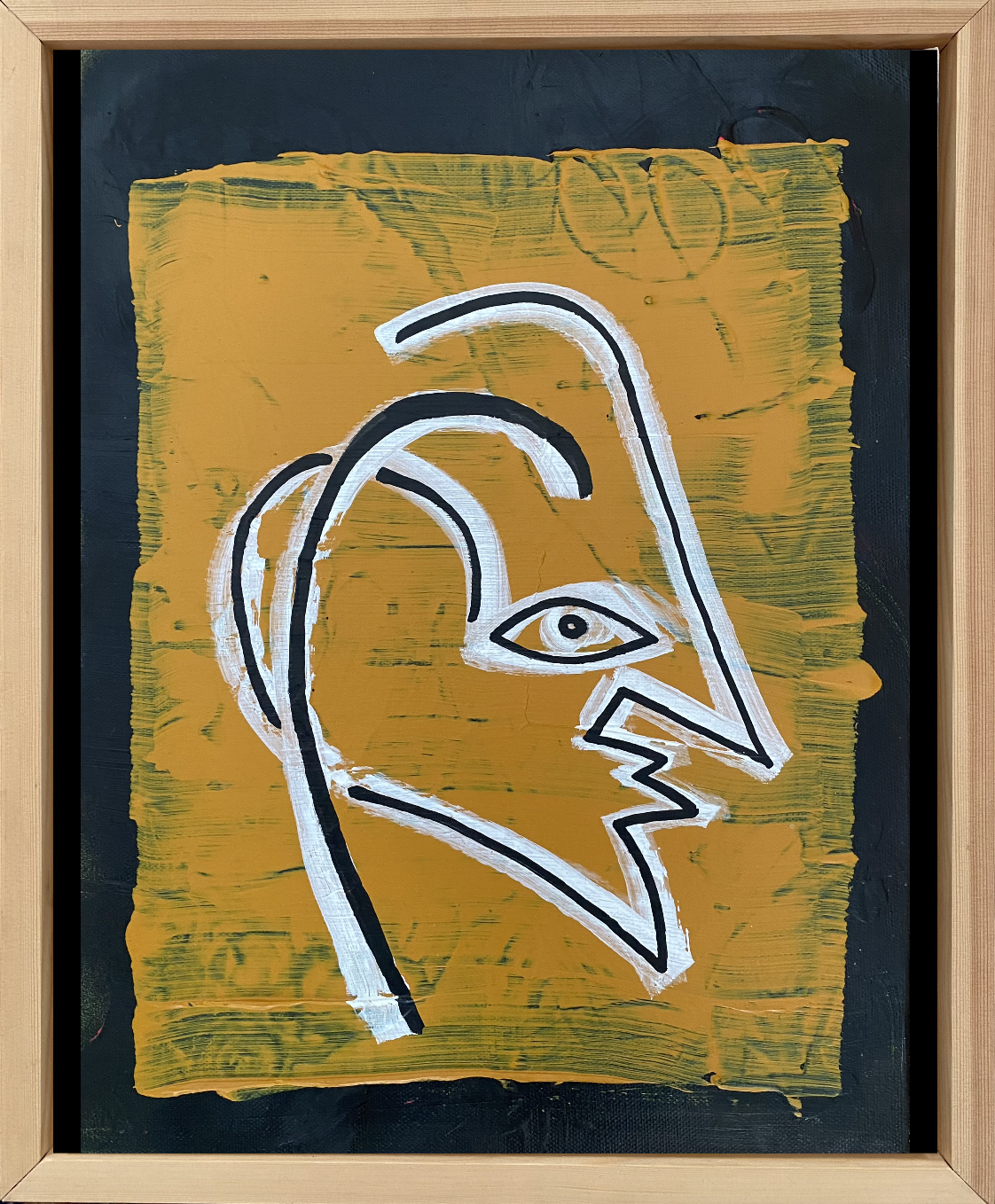"Strict" - one of one Acryl Painting, framed (Copy)