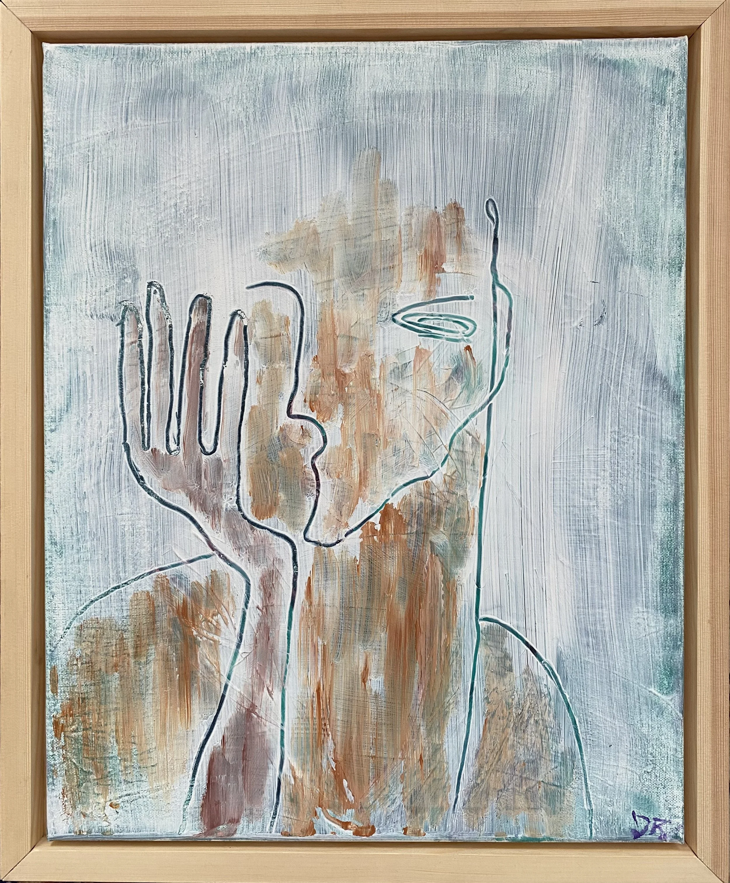"Thoughts" - one of one Acryl Painting, framed