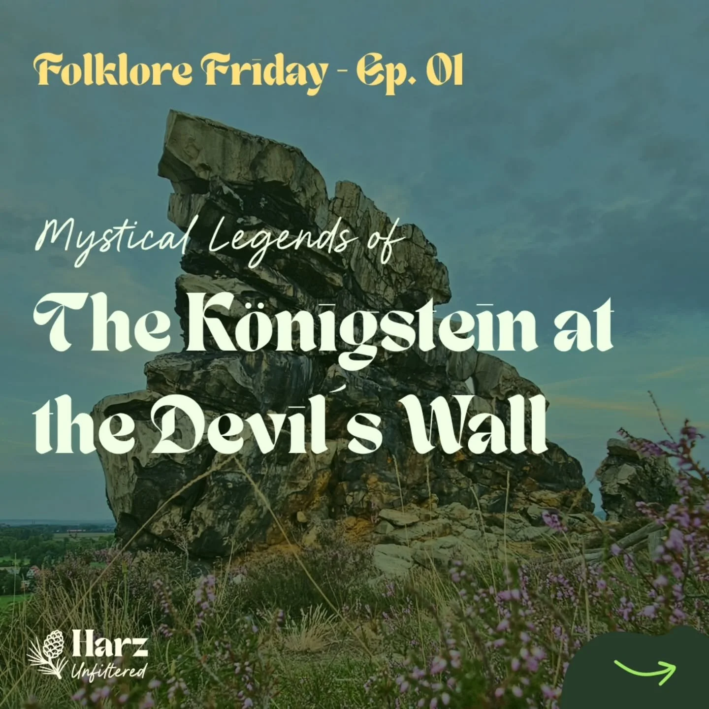 ✨ Folklore Friday: The Legends of the Devil&rsquo;s Wall
The Teufelsmauer (or Devil&rsquo;s Wall) is one of the Harz region&rsquo;s most striking natural landmarks: a line of jagged sandstone cliffs stretching for several kilometers. Shaped over mill