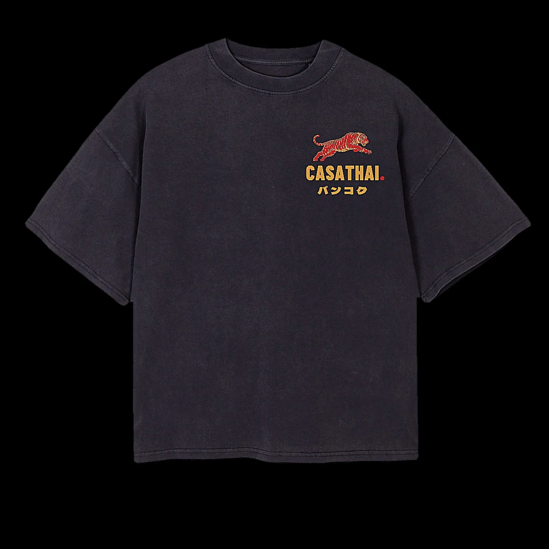 NO FUGAZI BOXY TEE / VINTAGE BLACK — Oversized boxy fit with a slightly cropped length. Sustainably made in Portugal. €24,50. Interested? Send us a DM on Instagram @casathairotterdam.