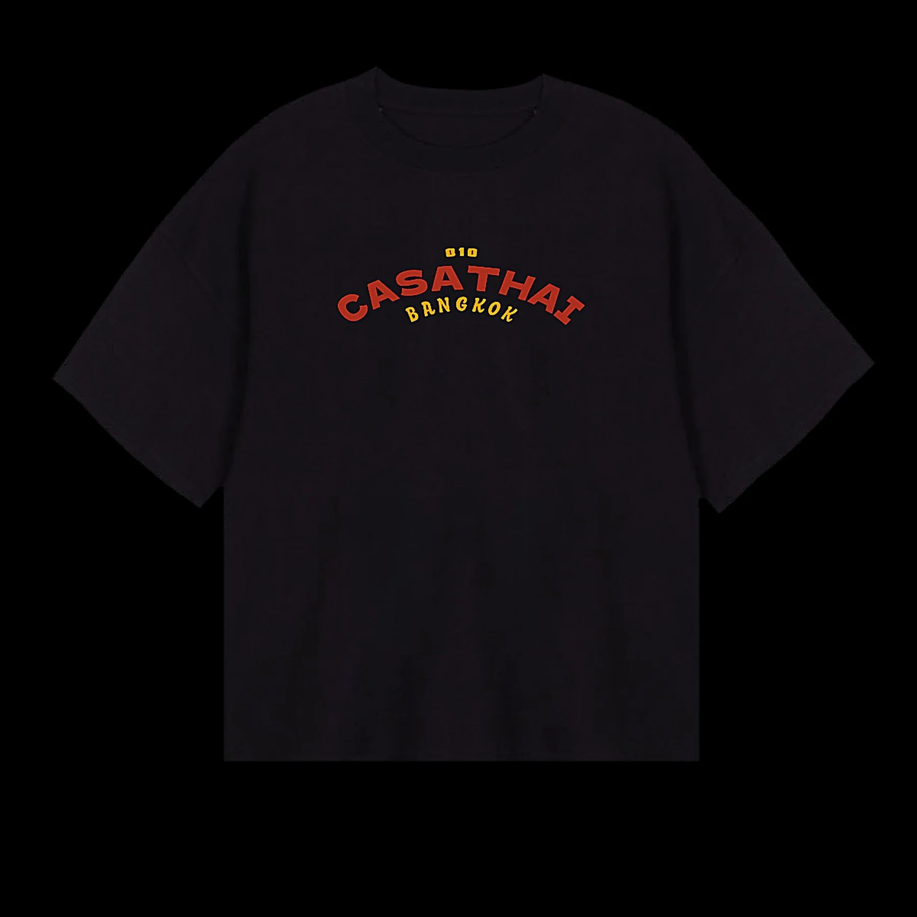 CASA THAI TIGERS BOXY TEE / BLACK — Oversized boxy fit with a slightly cropped length. Sustainably made in Portugal. €24,50. Interested? Send us a DM on Instagram @casathairotterdam.