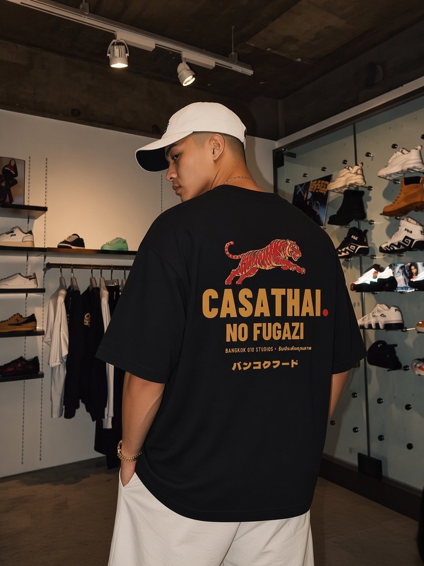 NO FUGAZI BOXY TEE / BLACK — Oversized boxy fit with a slightly cropped length. Sustainably made in Portugal. €24,50. Interested? Send us a DM on Instagram @casathairotterdam.