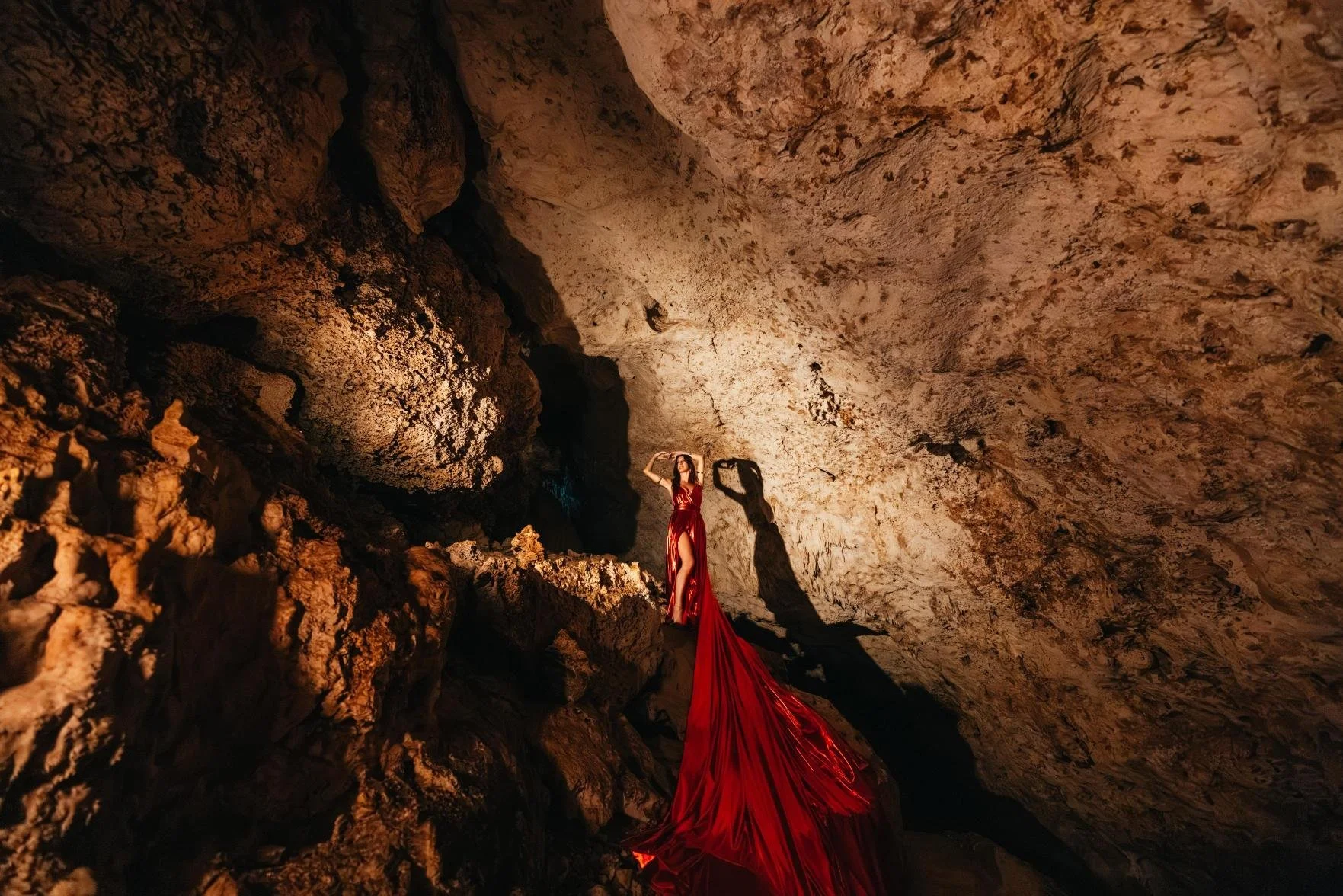 Scenic view of Paje Cave Nature Park surrounded by lush tropical vegetation.