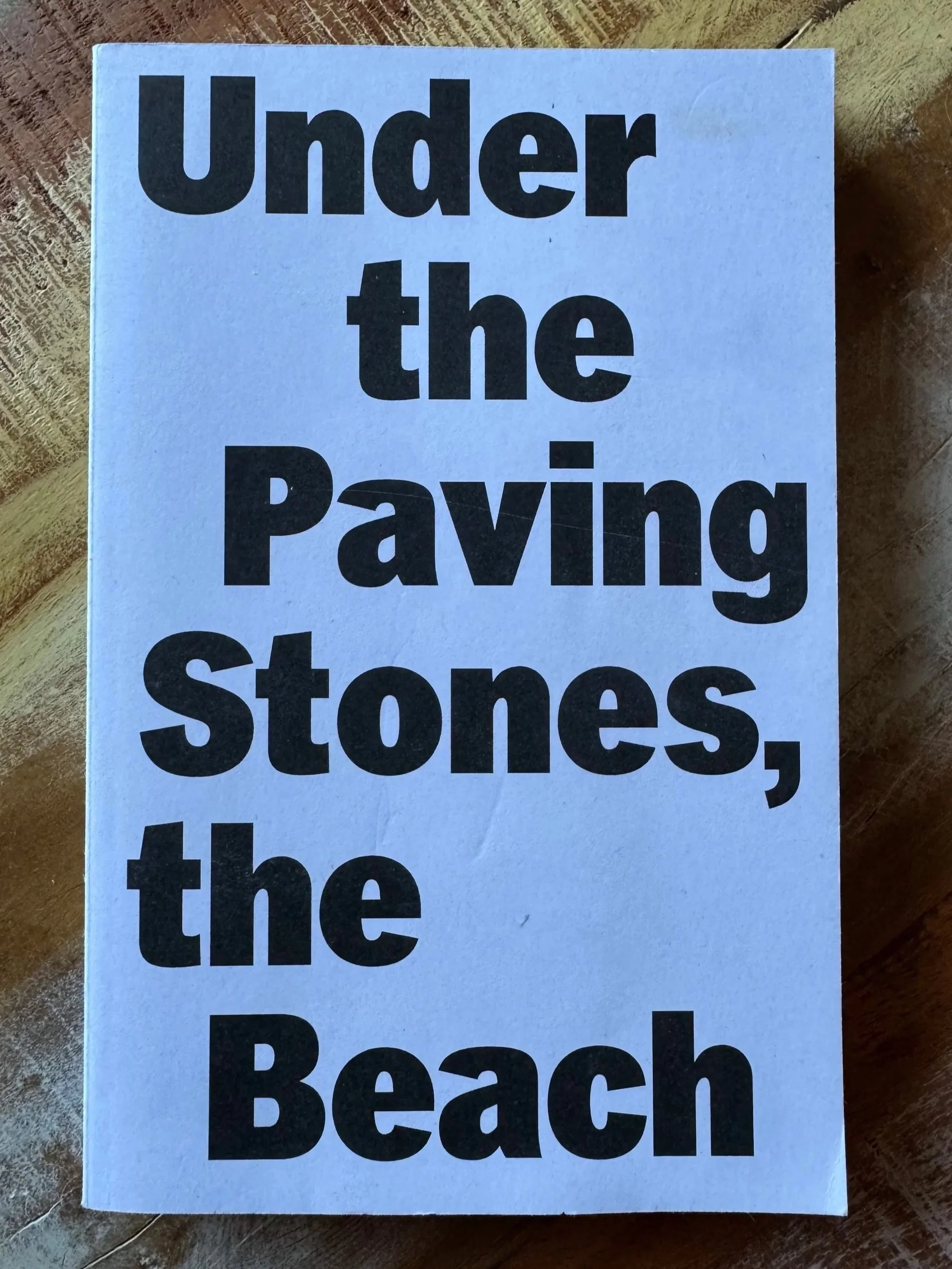 Image of a white cover book with block letters