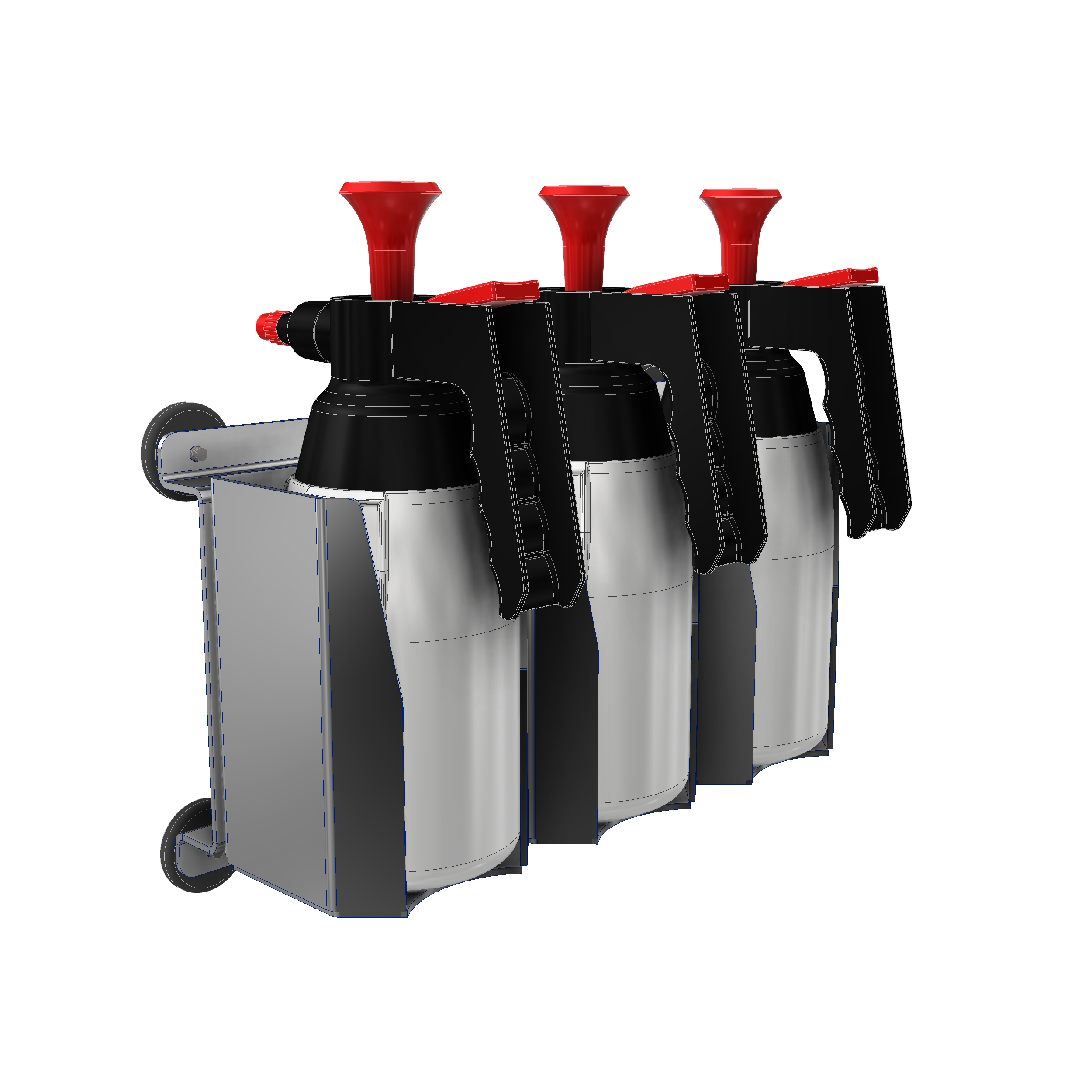 Worth Pump Bottle Holder - 3 Bank - 1.png