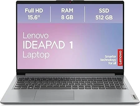 Laptop mit 15,6-Zoll-Display, 8 GB RAM, 512 GB SSD, Marke Lenovo, Modell IdeaPad 1