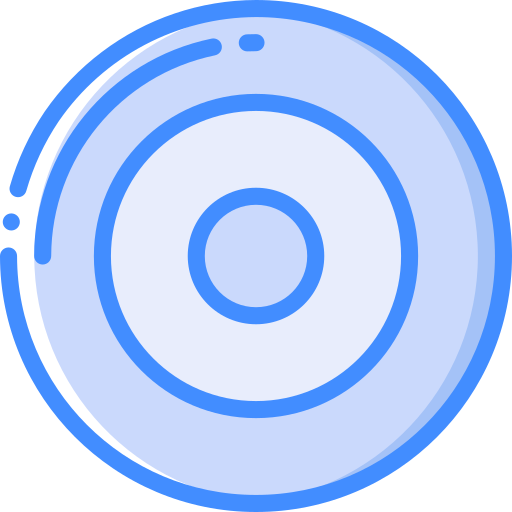 A magnifying glass icon with a light blue handle and a round, transparent lens.