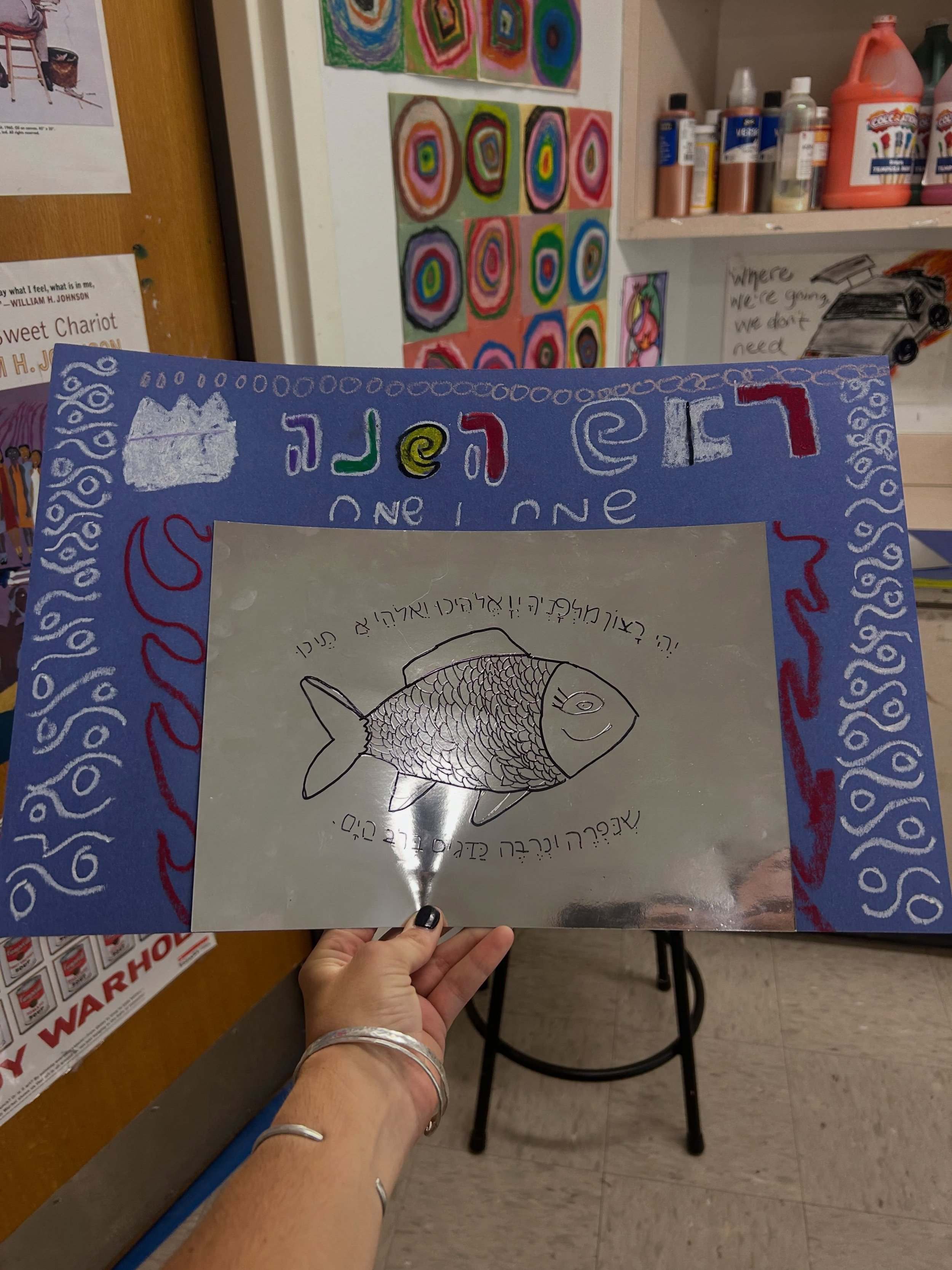 🐟🍎✨ ROSH HASHANA SIMANIM PROJECTS 5787 ✨🍎🐟

2-6: first grade watercolor &amp; paper collage fishies 
7-12: second grade mixed media apple collages 
13-17: third grade watercolor pomegranates 
1, 18-20: fourth grade mixed media foil embossed fishi