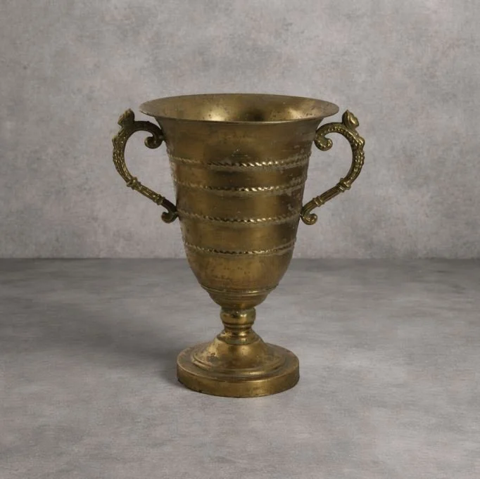 Brushed Gold Metal Urn