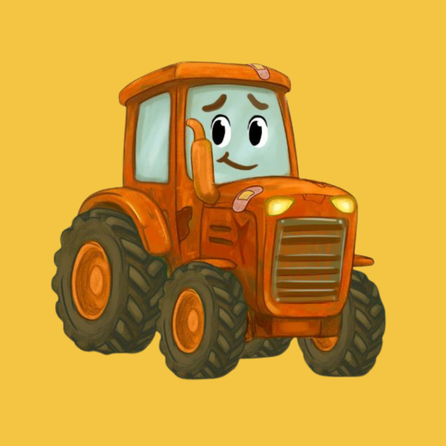 🍎 Franklin – Travis Helps a Friend - Book 7 -
Soft-spoken and thoughtful, Franklin teaches the tractors that being gentle is its own kind of strength. He’s loyal, patient, and always ready to listen.