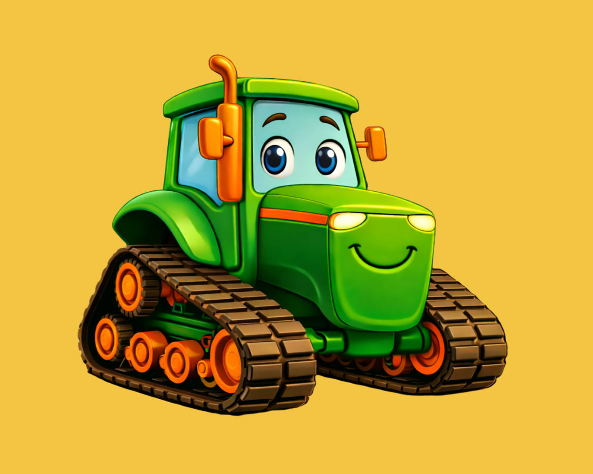 🟩 Travis (With Tracks) – Isaiah 43:19
- Travis Gets an Upgrade - Book 8 - Brave in a New Way When Travis received his tracks, he learned that change doesn’t take away who you are — it simply helps you move forward in a new way. His courage shows kid