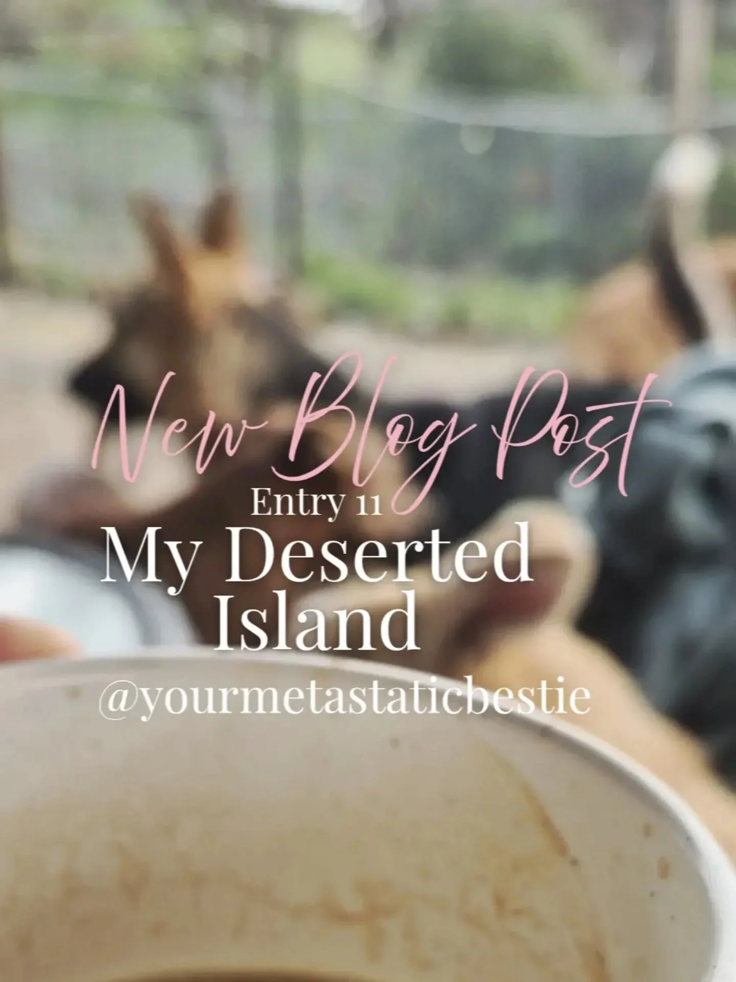 💗✨️ New Blog Post 💗✨️

The Island Theory
You can visit someone. You van spend time on the island. But you get to leave burden-free - while that person can never leave. 

Full blog post at yourmetastaticbestie.com/mydesertedisland