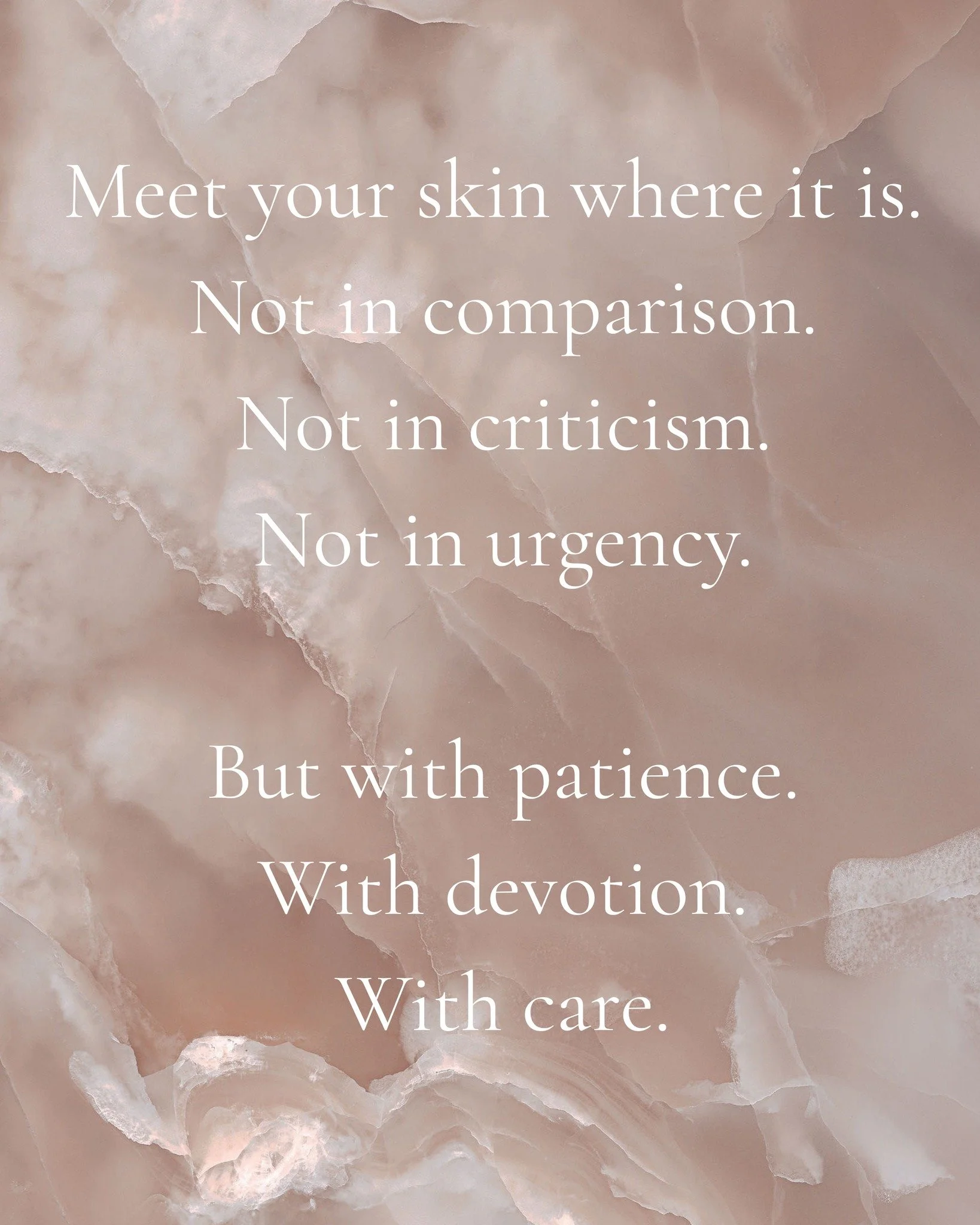 Because your skin is always responding to:
stress &bull; hormones &bull; lifestyle &bull; environment &bull; nervous system

Our job isn&rsquo;t to &ldquo;control&rdquo; it.  Our job is to support it.

This is why I focus on:
barrier repair &bull; re