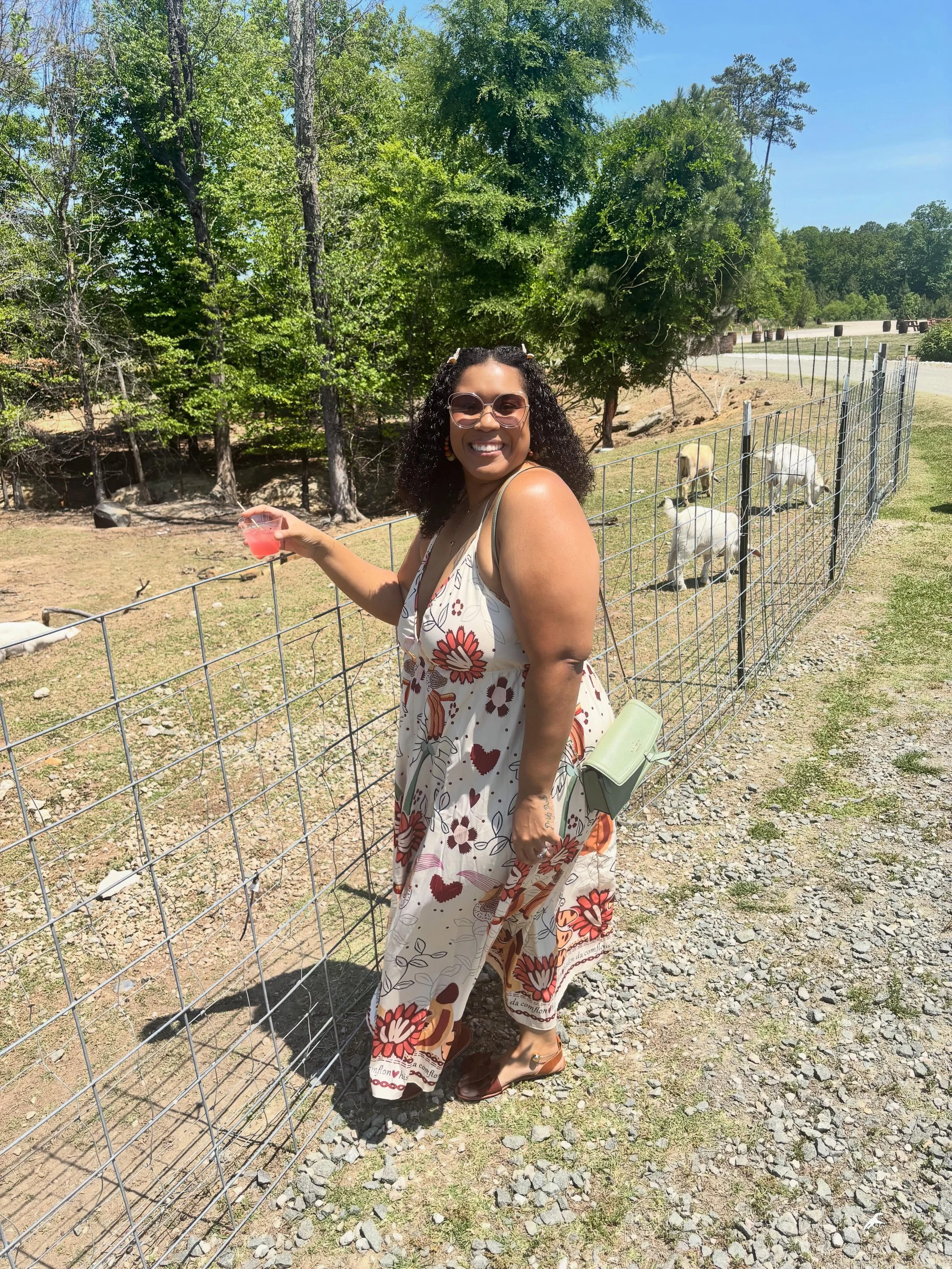 Fun in the Sun today! Amazing Saturday vibes and who doesn&rsquo;t love GOATS!🥰 One thing I didn&rsquo;t forget was my SPF! My favorite one is Scared Halo by @orska_rituals it is light and melts in the skin. This sunscreen is perfect also under make