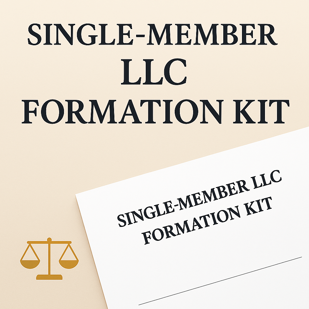 Single Member LLC Formation Kit