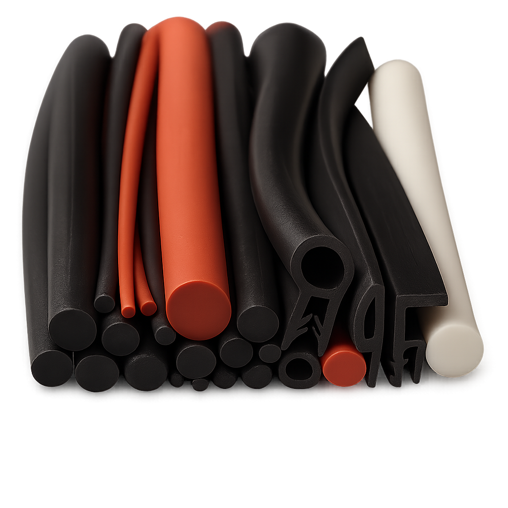 Rubber and silicone O-rings and sealing profiles — custom and off-the-shelf.