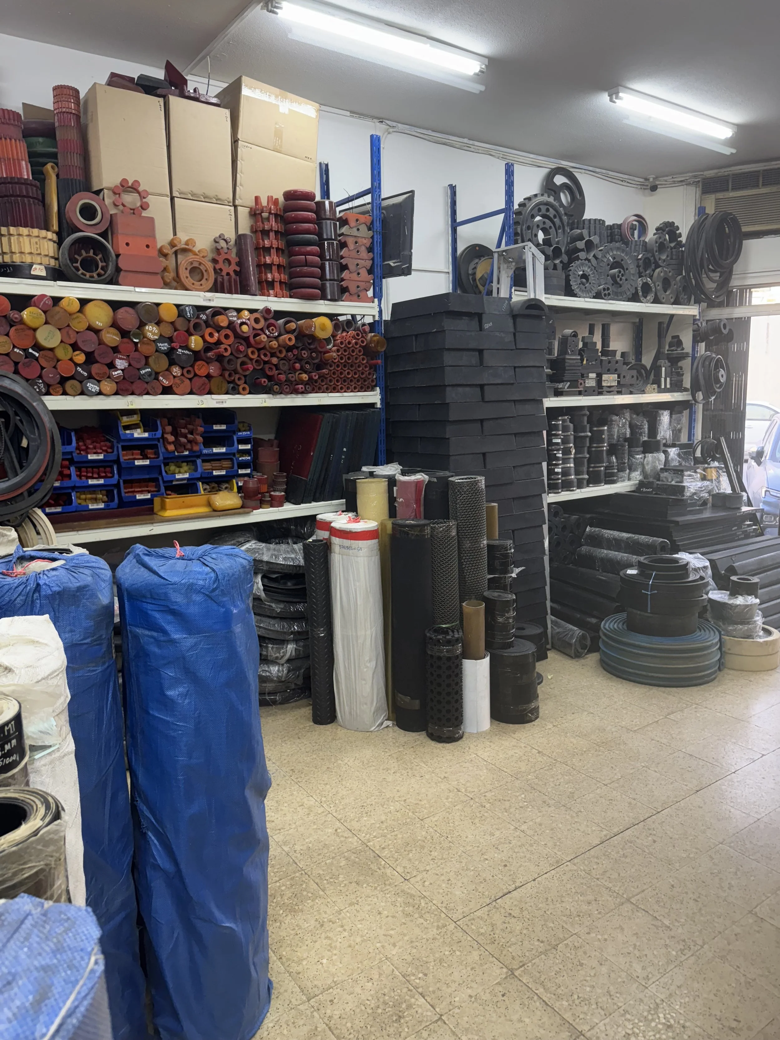 Industrial rubber rolls and PU supplies available at Rubber Corner.