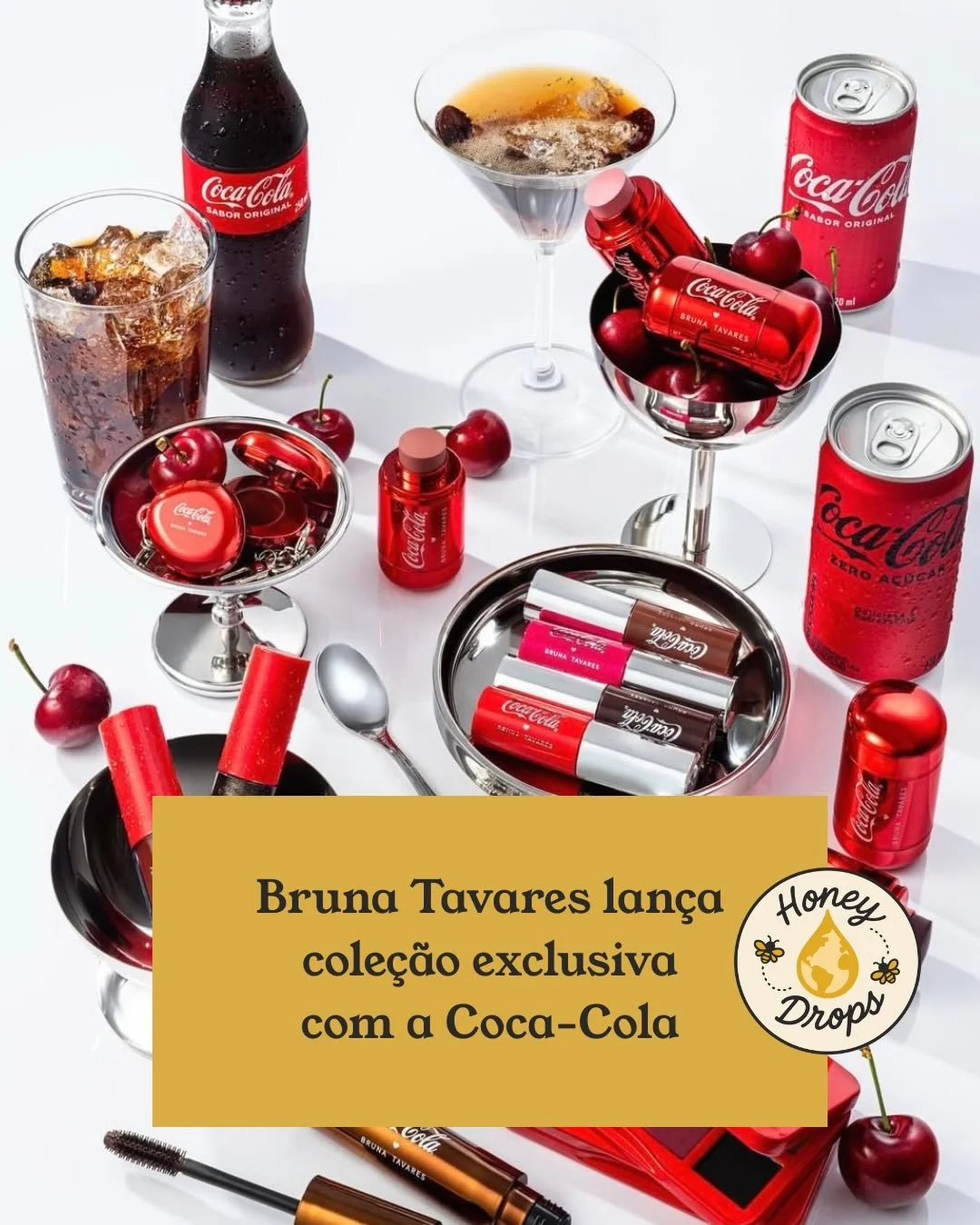 Assim como uma Coca-Cola gelada que acompanha momentos de pausa, celebra&ccedil;&atilde;o e mem&oacute;ria afetiva, os produtos da BT Coca-Cola (@linhabrunatavares) foram feitos para estar sempre com voc&ecirc;. Compactos, multifuncionais e formulado