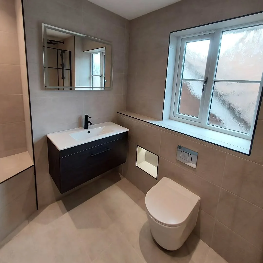 Design and installation of this stunning shower room with custom made seat for the clients. #worcesterbathrooms #luxuryshower 
#Droitwich
#worcestershire