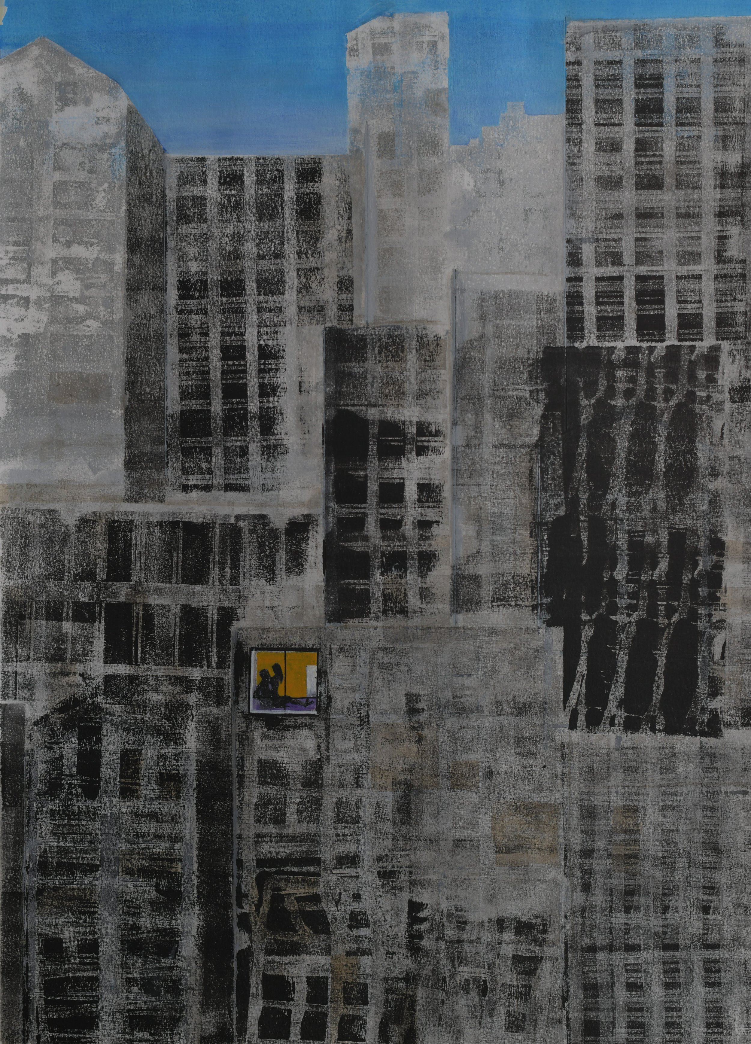 Urban landscape 3 - Acrylic on paper 250 g. - 5x40cms.
