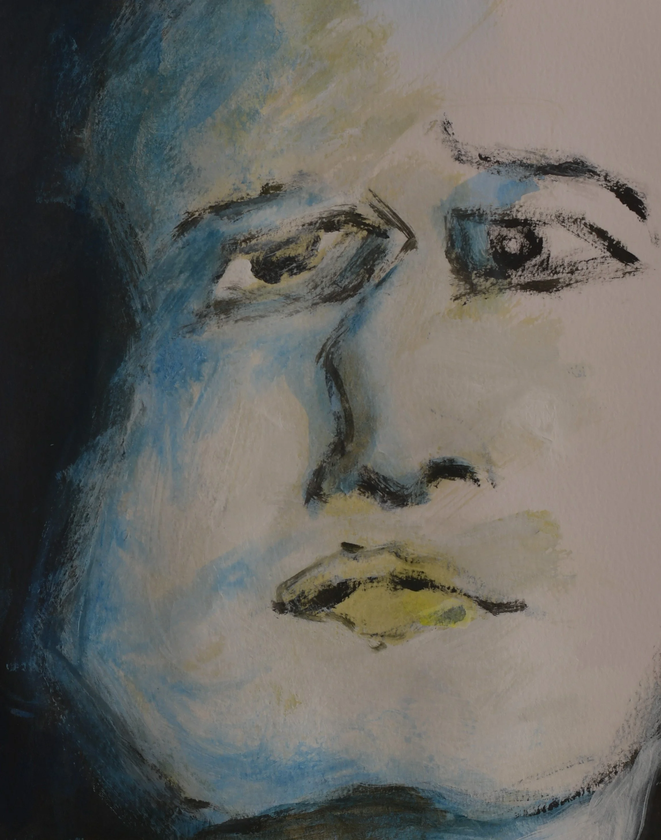 Expression 6 - Acrylic on paper 250g. primed with gesso - 26x20 cms
