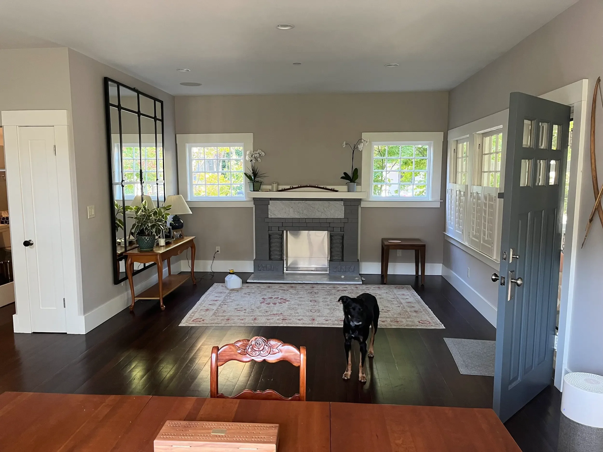 Before: San Anselmo home entry and interior before the JKB Home Design renovation