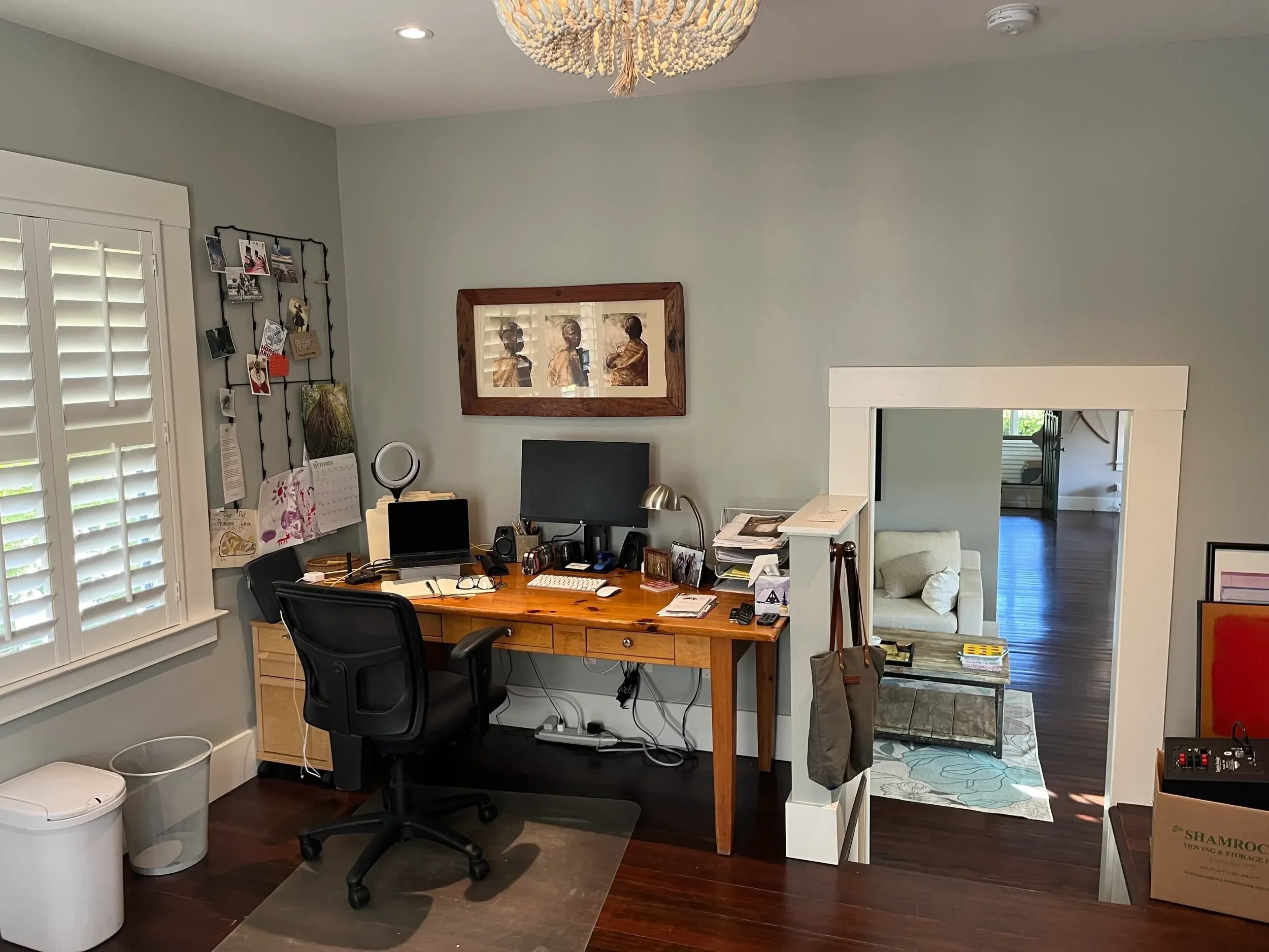 Before: office space before interior design transformation in California home