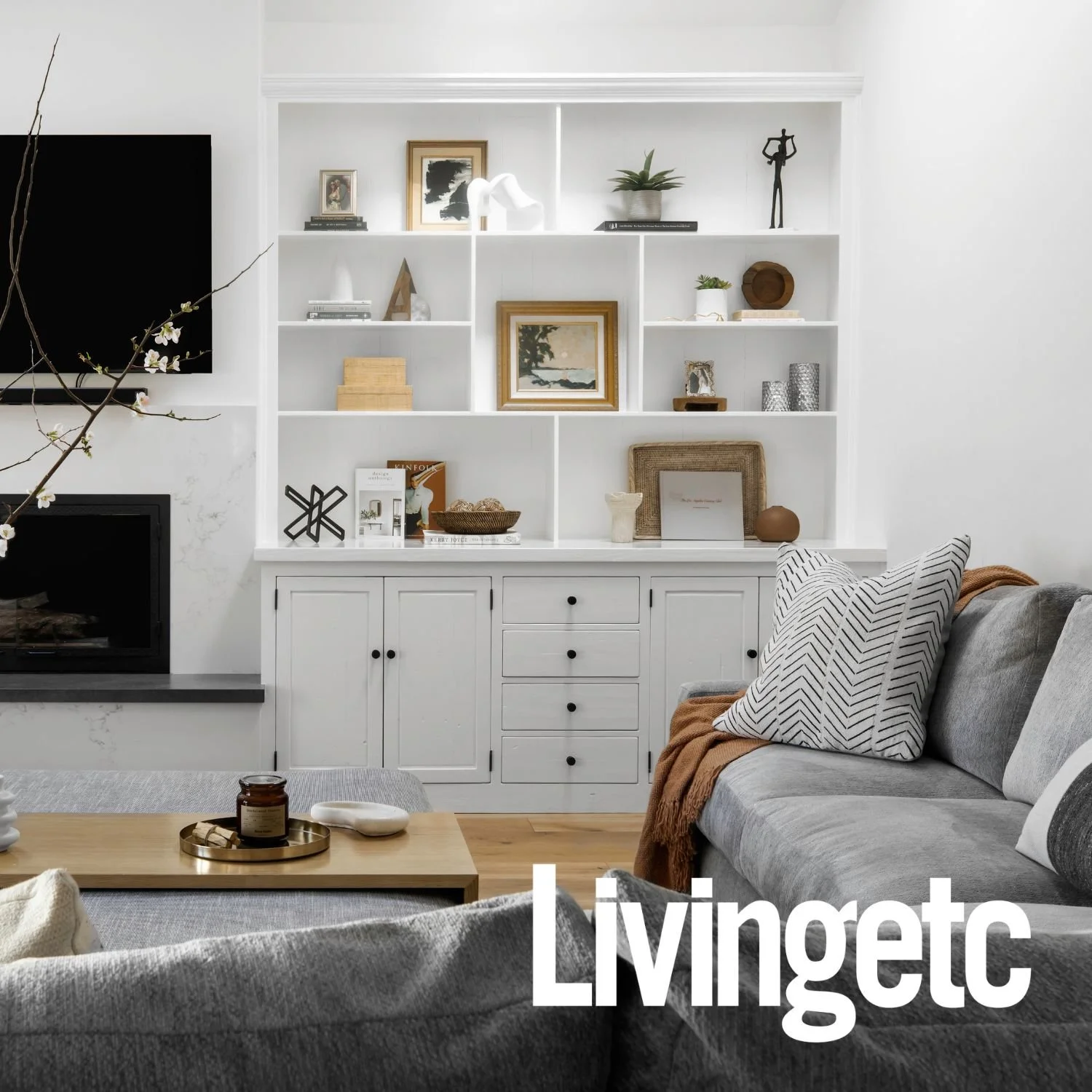 Modern white living room by JKB Home Design, featured in Livingetc