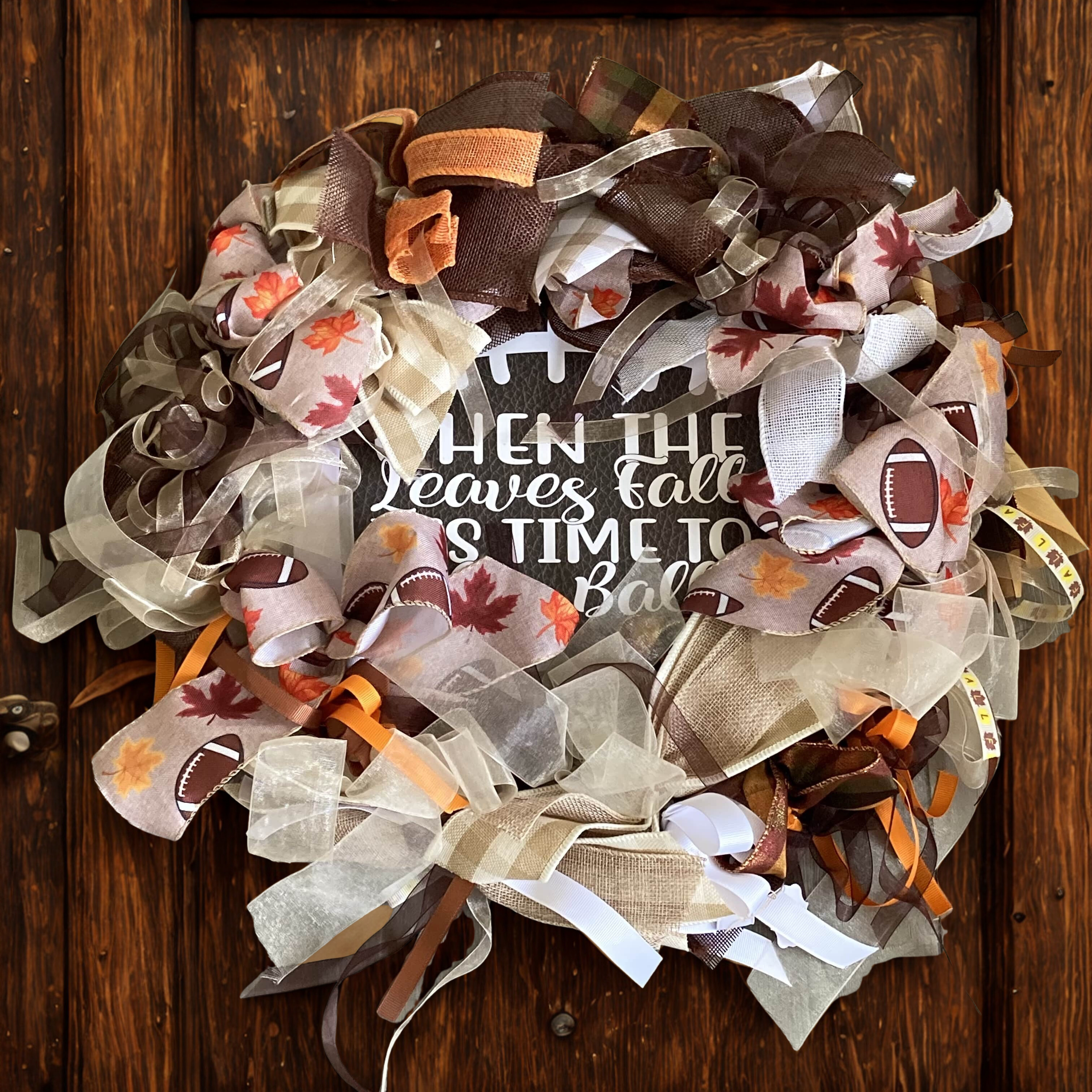 Fall Football Wreath